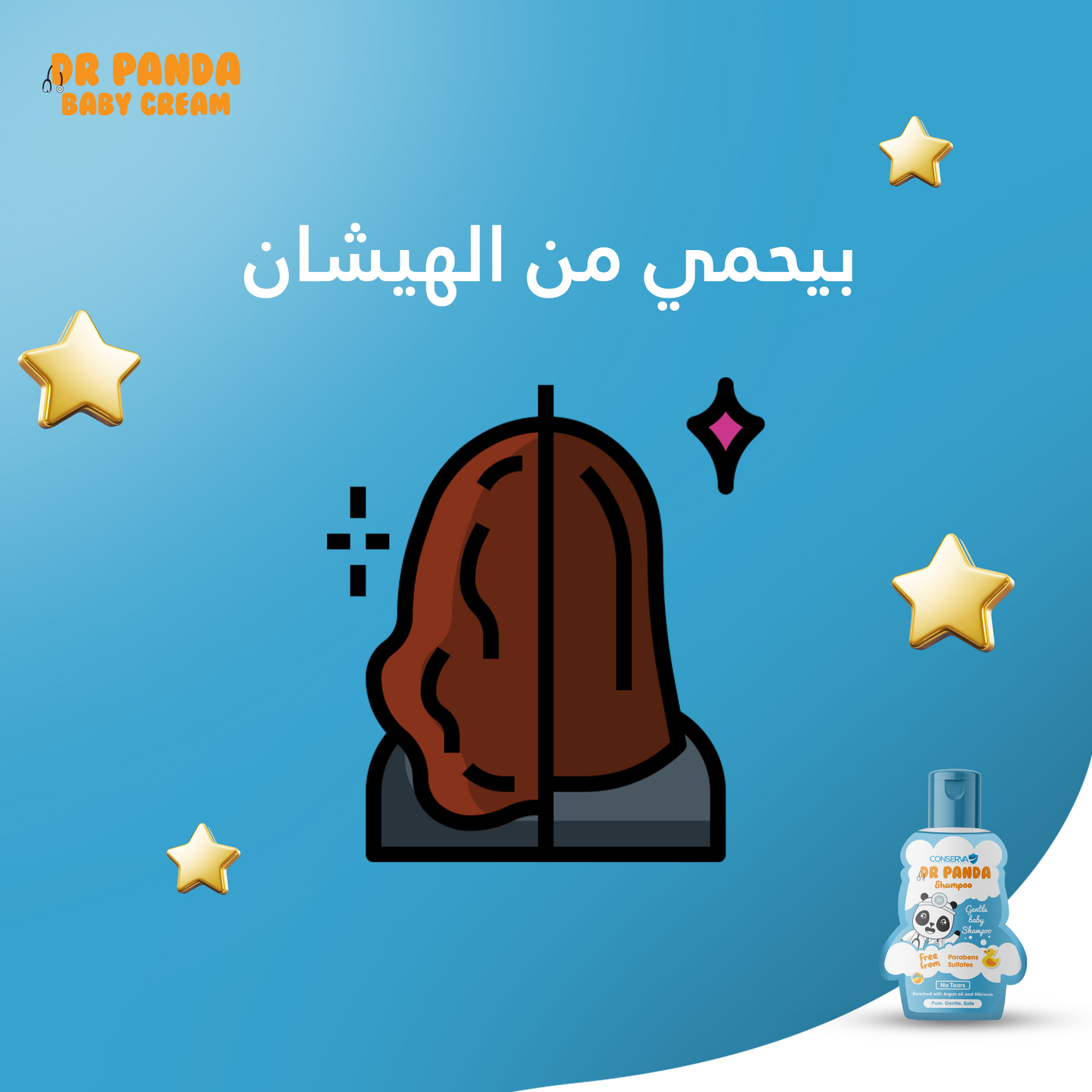 عرض مجموعة دكتور باندا شامبو و كريم الحفاظ و كريم الشعر Bundle Offer Dr Panda Shampoo & Diaper Cream & Leave in Hair Cream