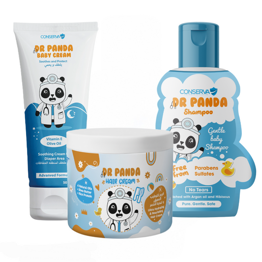 عرض مجموعة دكتور باندا شامبو و كريم الحفاظ و كريم الشعر  Bundle Offer Dr Panda Shampoo & Diaper Cream & Leave in Hair Cream