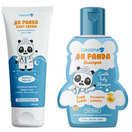 مجموعة 1 شامبو دكتور باندا + 1 دكتور باندا كريم حفاظ و ترطيب الجلد Bundle of Dr Panda Shampoo & Dr Panda Diaper Cream
